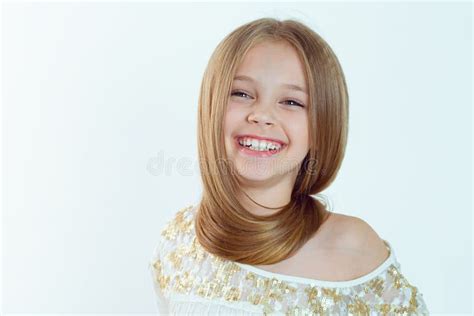 Smile Gorgeous Portrait Closeup Of Funny Excited Joyful Girl Female