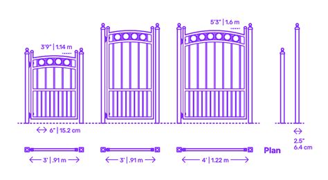 Gates Dimensions And Drawings