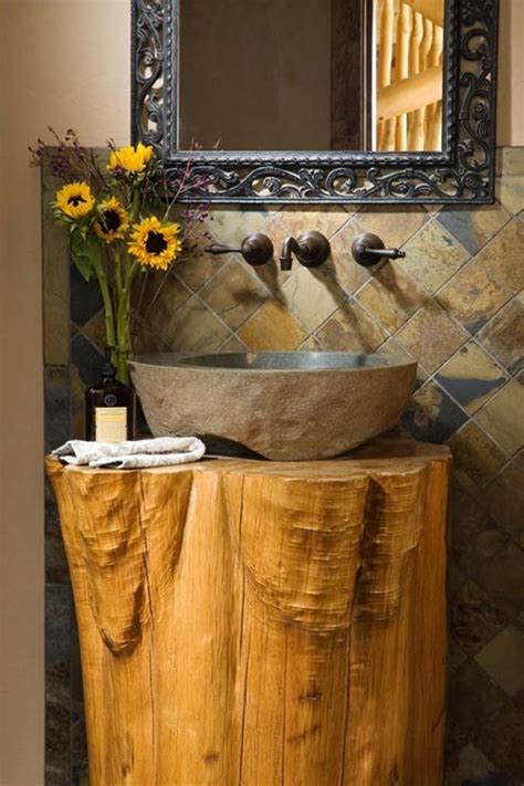 Tree stump decor - Home Design Photos