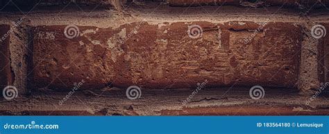 Close-up of One Brick in the Wall Stock Photo - Image of material ...