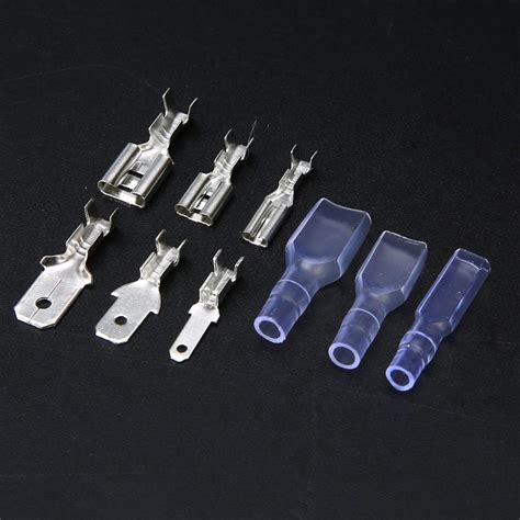 270pcs 2 8mm 4 8mm 6 3mm Crimp Terminals Male Female Spade Connectors Sleeve Kit 300007475406 Ebay