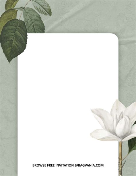 Hand Drawing Vintage Flowers Green Background Invitations Party Ideas