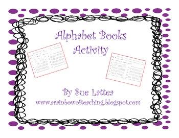 Alphabet Books Activity by A Rainbow of Teaching | TpT