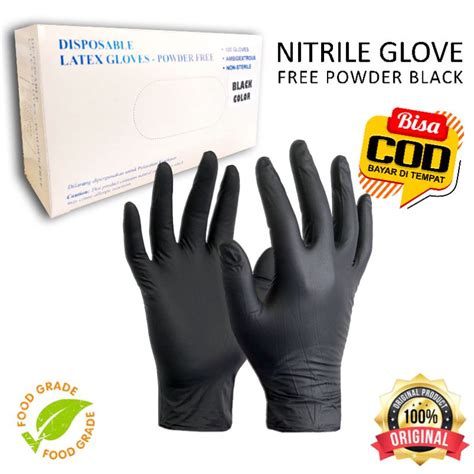 Jual SARUNG TANGAN KARET SARUNG TANGAN HITAM HAND GLOVE BLACK LATEX