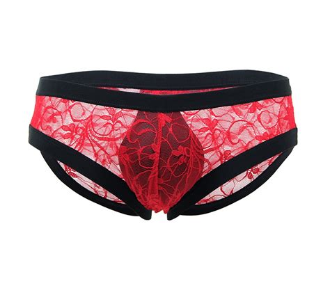 2021 Comeonlover Sexy Lace Panties For Men Low Waist Floral Mens