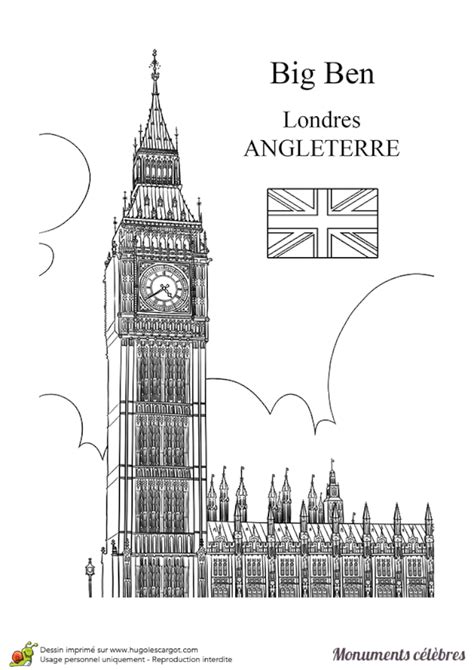 Coloriage Monument Celebre Big Ben Monuments Célèbres Big Ben Coloriage