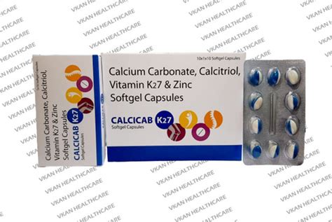 Calcitriol 0 25 Mcg Calcium Carbonate I P 500 Mg Vitamin K2 7 45 Mcg