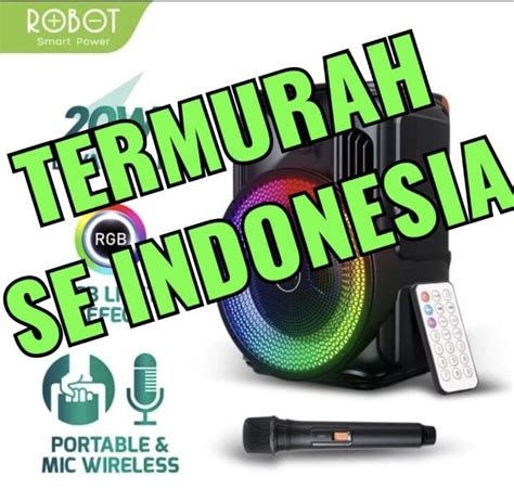 Speaker Bluetooth Karaoke Robot RB500 With Microphone Lazada Indonesia