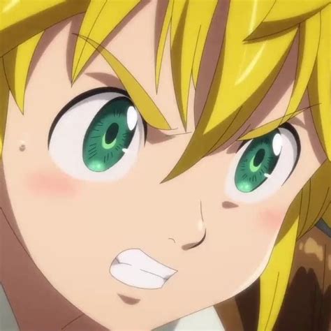 An Anime Girl With Green Eyes And Blonde Hair Looking At The Camera