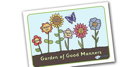 Garden Of Good Manners Display Posters Good Manners