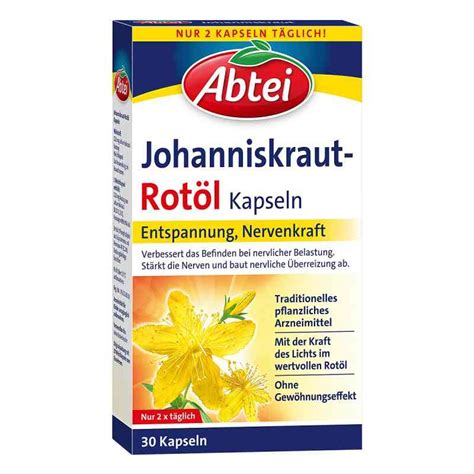 Abtei Johanniskraut Rotöl Kapseln 30 Stk Apotheke De