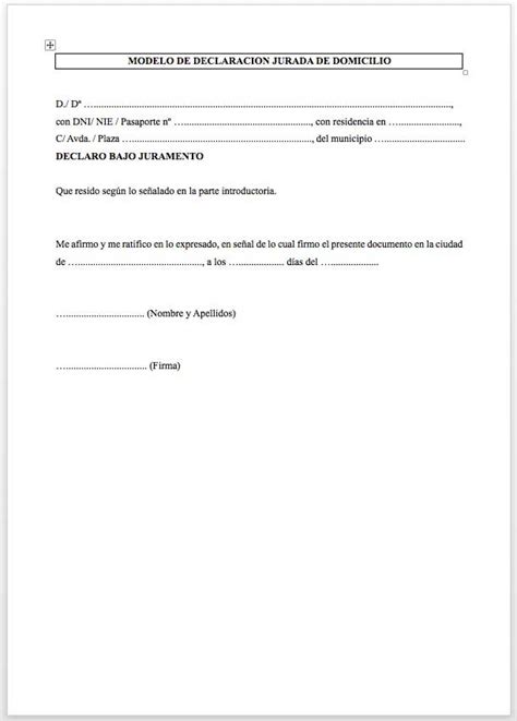 Modelos Y Tipos De Declaración Jurada En Word Y Pdf Modelo Ejemplar