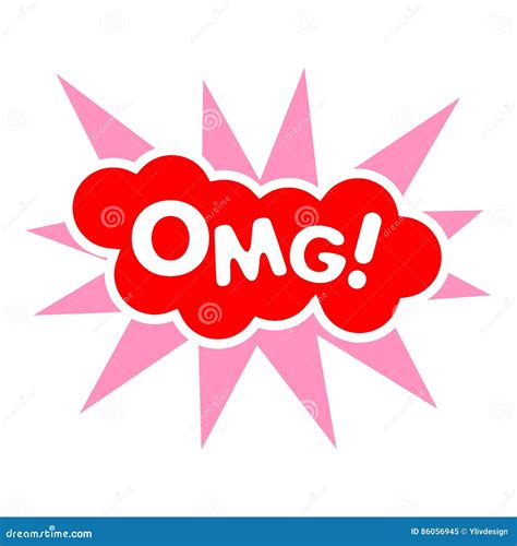 Omg Icon Pop Art Style Stock Vector Illustration Of Poster 86056945