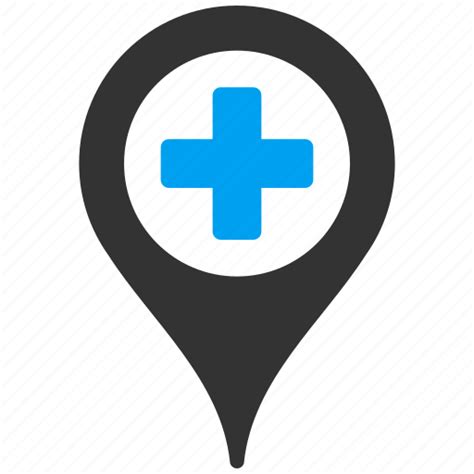 Gps Hospital Location Map Marker Medical Pin Icon