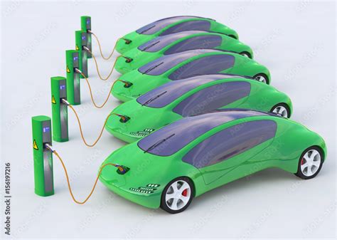 Green Electric Car, Electric Vehicle Charging Station, Eco car ...