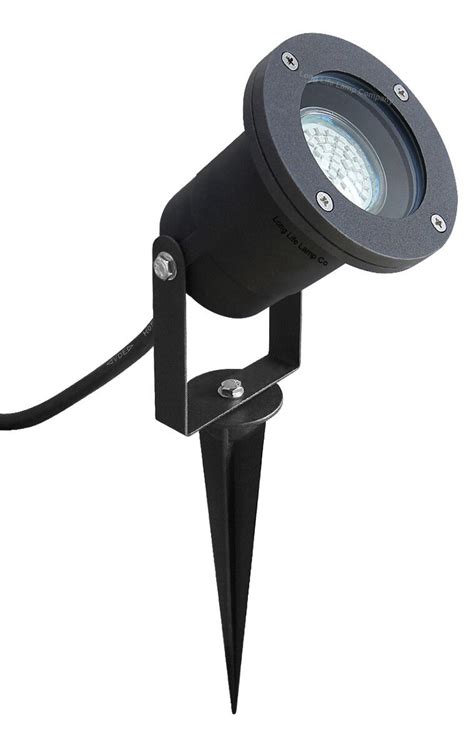 Led Garden Spike Wall Light Colour Led Gu10 Outdoor Ip65 Matt Black Spike Light Ebay