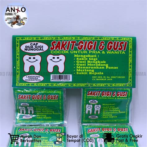 Jual Obat Sakit Gigi And Gusi Asli Original 1 Renceng Isi 20pcs Obat