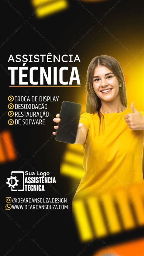 Pack Artes Psd Assit Ncia T Cnica Em Celulares Design Social Media