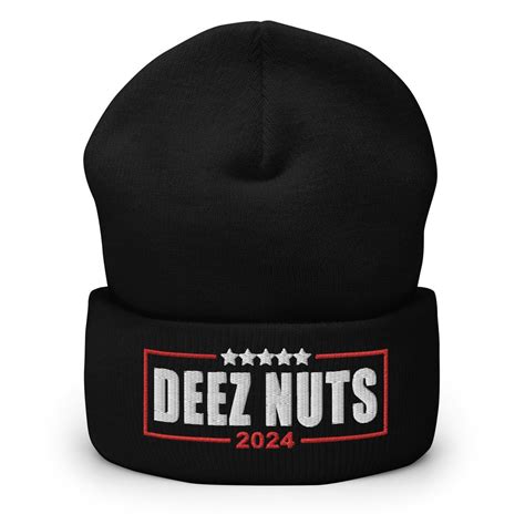 Deez Nuts 2024 Presidential Election Embroidered Warm Cuffed Etsy