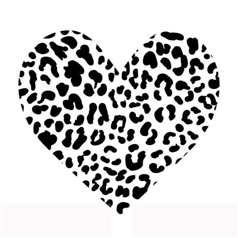 Leopard Print Heart Svg Leopard Svg Leopard Print Sublimation Heart