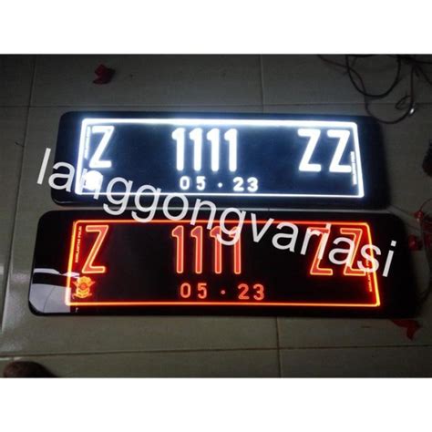 Jual Variasi Plat Nomor Grafir Laser Efek D Fokus Nyala Angka Shopee