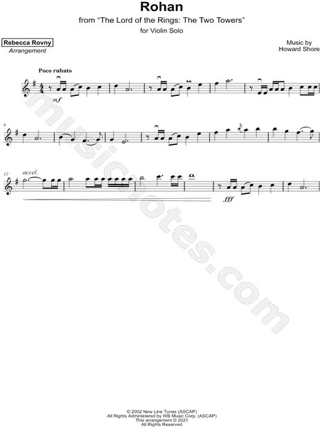 Rebecca Rovny Rohan Sheet Music Violin Solo In E Minor Download