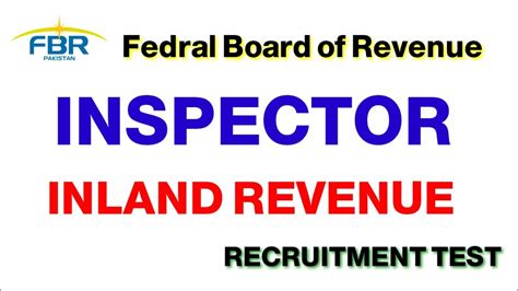 Inspector Inland Revenue Past Paper Job Preparation Fbr Inspector