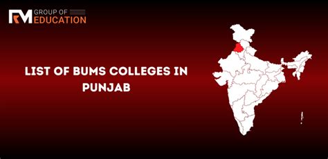 List Of BUMS Colleges In Punjab 2024 25 Govt Pvt Seats Fees Estd