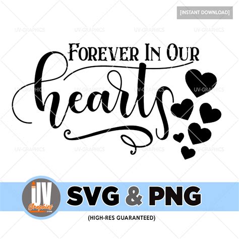 Forever In Our Hearts SVG FILE Memorial Shirt Design RIP Etsy Australia