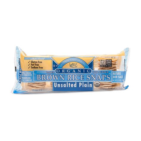 Unsalted Plain Brown Rice Snaps By Edward Sons Thrive Market