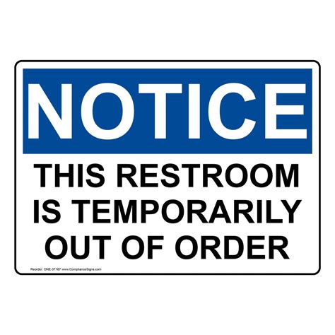 Restroom Out Of Order Sign Printable - Printable Word Searches