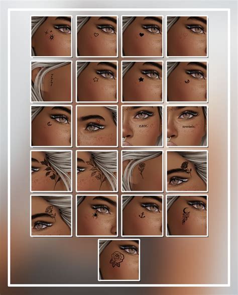 Spellbound Face Tattoos By Peachyfaerie Peachyfaerie Sims