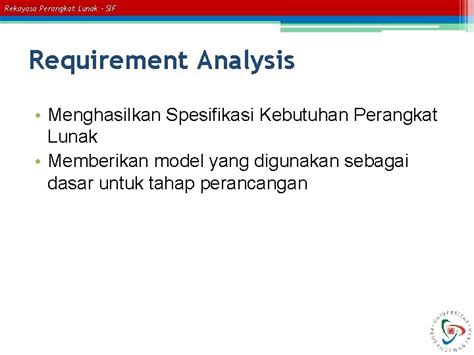 Requirement Analysis Rekayasa Perangkat Lunak 1 Rekayasa Perangkat