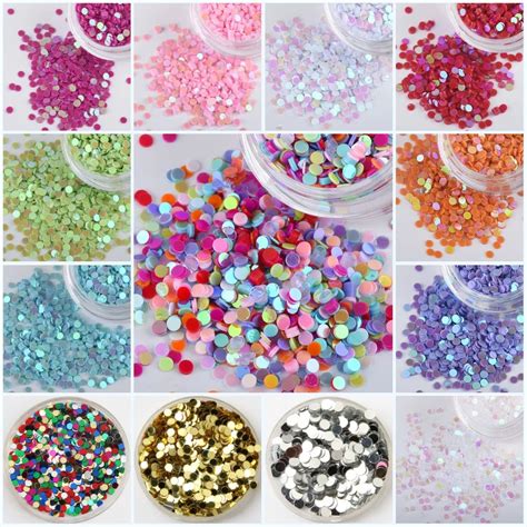 Paillettes Plates En Pvc En Forme De Pois Circulaires Mm Mm Mm G