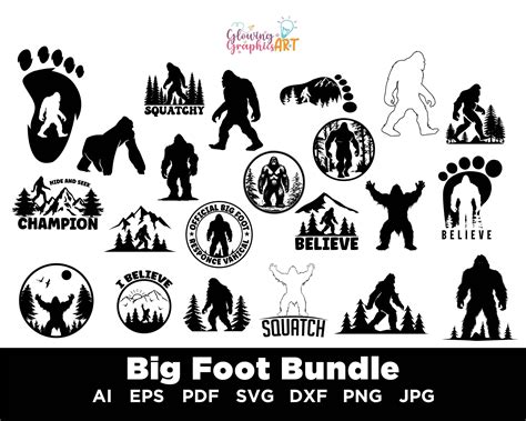 Bigfoot Svg Bigfoot Sign Sasquatch Svg Big Foot Svg Bigfoot Sticker