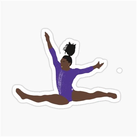 Simone Biles Leap Gymnastics Sticker For Sale By Rosiepiscitello