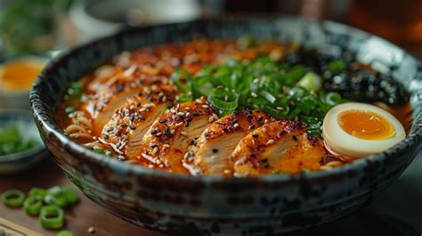 Premium Photo Mouth Watering Photo Of Spicy Ramen On A Bowl