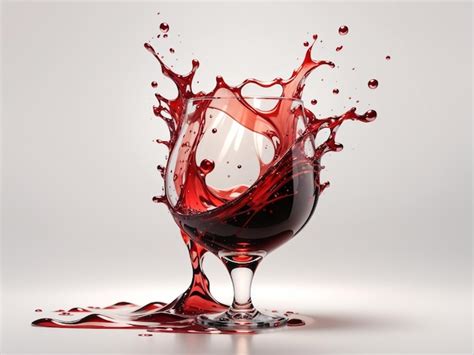 Premium Ai Image Red Wine Splash Isolated On Transparent Or White