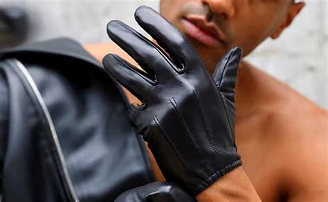 Harssidanzar Mens Thin Unlined Leather Police Duty Gloves Gm031 At Amazon Men’s Clothing Store