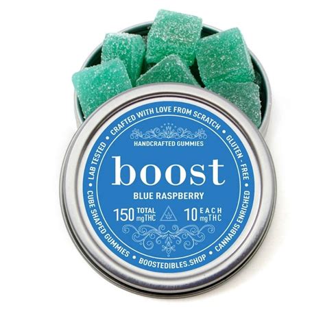 Buy Boost Gummies 150mg Thc 15x10mg Blue Raspberry 150mg Online