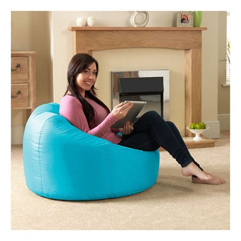 Bean Bag Bazaar Pouf Classique Pouf Pour Adultes Turquoise Grand