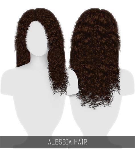 Simpliciaty Alessia Hair Sims 4 Hairs Sims Hair Sims 4 Sims 4 Curly Hair