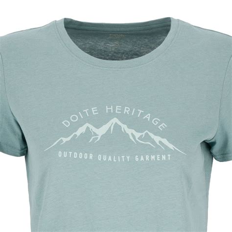 Doite Polera Manga Corta Mountain Logo Women Teal Doite