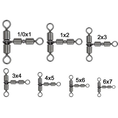 Wivels Bearing Splitter Ring Rolling Trident 3 Way Fishing Pin Line