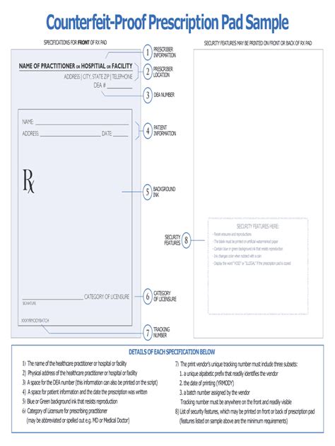 Prescription Pad Template Word Free Printable Templates
