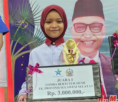 Afrah Raih Juara Tingkat Provinsi Berikutnya Akan Mewakili Sulsel Di