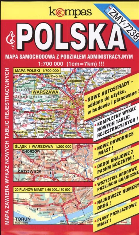 Mapa samochodowa Polski książka TaniaKsiazka pl