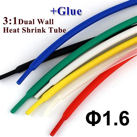 1meterlot 16mm Heat Shrink Tube With Glue 31 Ratio Dual Wall