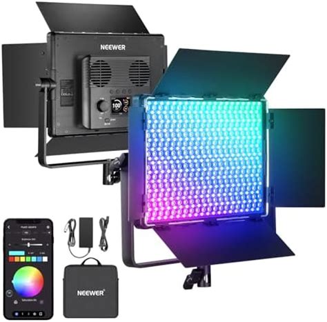 Amazon NEEWER PL60C RGB LED Panel Video Light APP 2 4G DMX