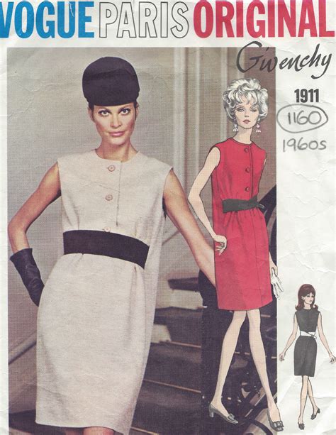 S Vintage Vogue Sewing Pattern Dress B By Givenchy The